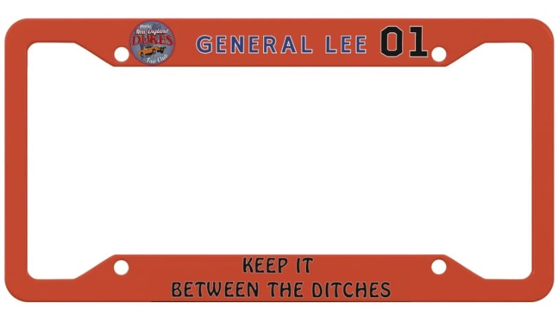 Dukes of Hazzard License Plate Holder