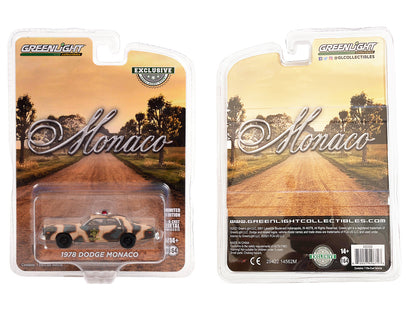 1:64 CAMOUFLAGE 1978 DODGE MONACO HAZZARD COUNTY SHERIFF *RETIRED*