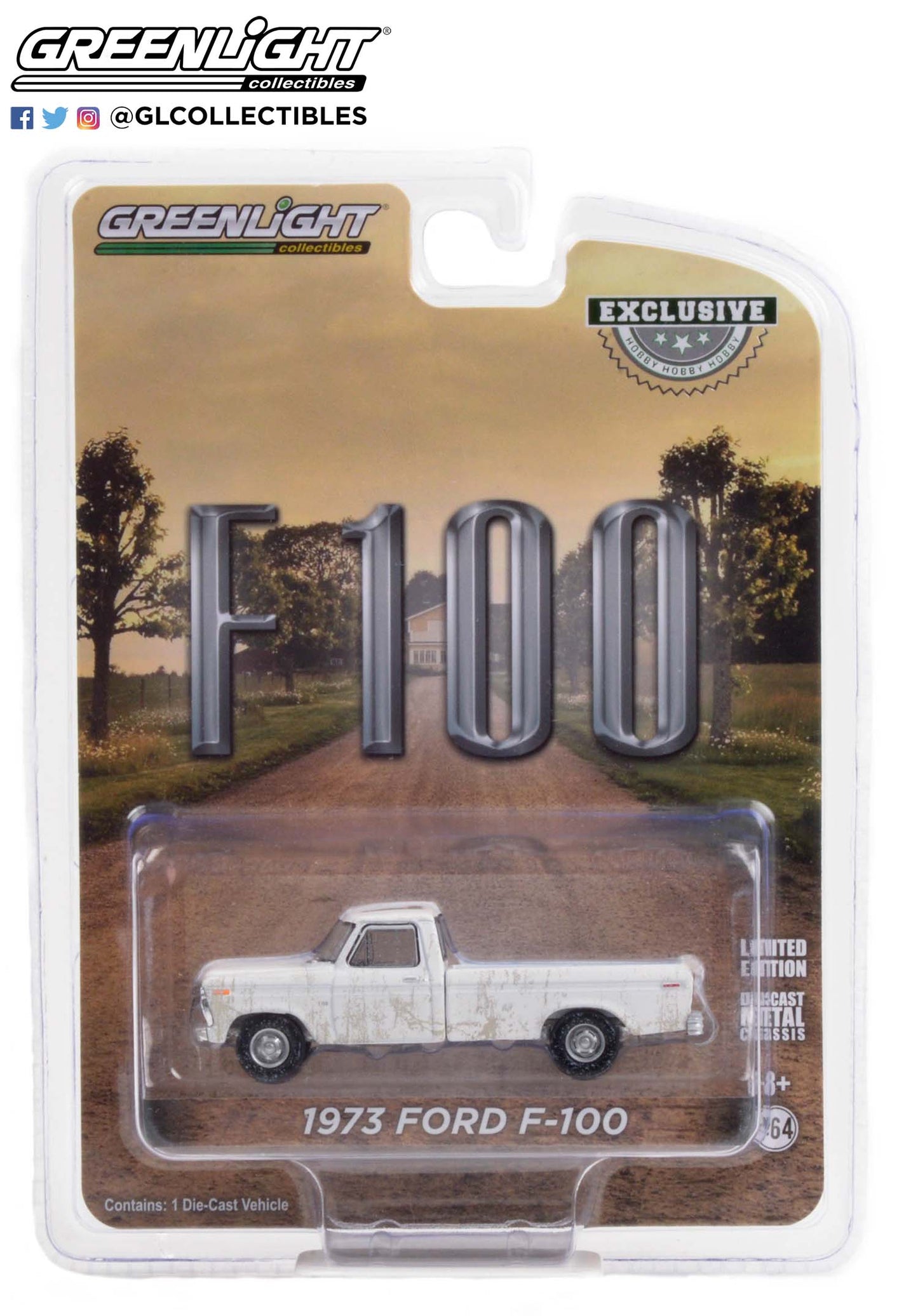 1:64 1973 Ford F-100 White Weathered (Hobby Exclusive) April 2026 PREORDER